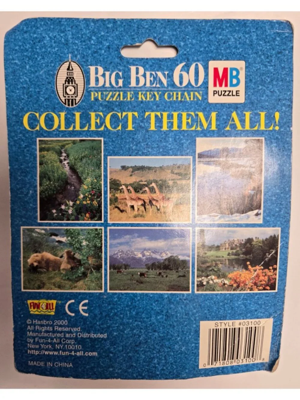 Vintage Big Ben 60 Puzzle Keychain Brand New Old Stock Souvenir London Landmark